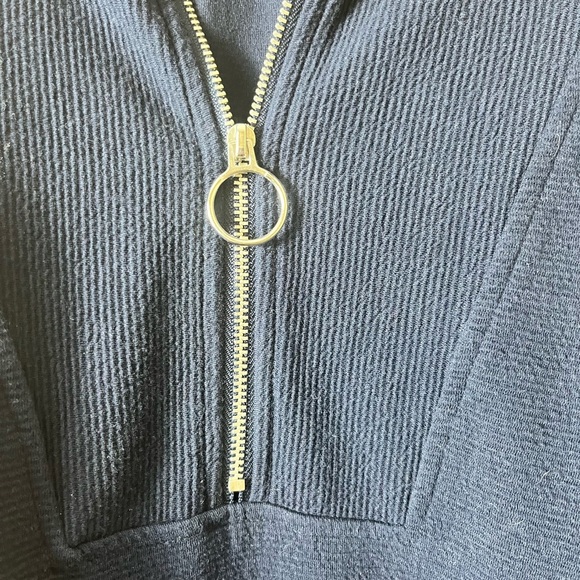 Lincoln Outfitters Men’s Navy Half-Zip Mock Neck Pullover Sweatshirt Size Small - Picture 4 of 7